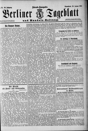 Berliner Tageblatt und Handels-Zeitung vom 29.01.1910