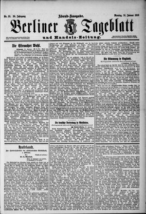 Berliner Tageblatt und Handels-Zeitung vom 31.01.1910
