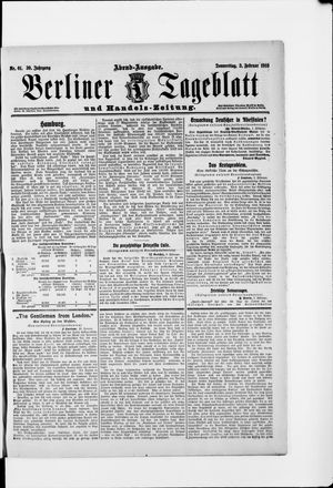 Berliner Tageblatt und Handels-Zeitung vom 03.02.1910