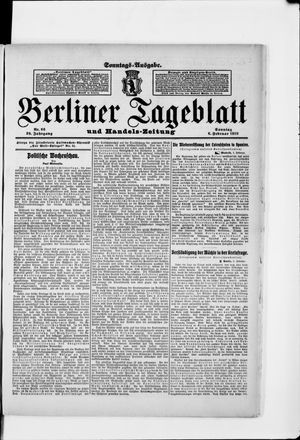 Berliner Tageblatt und Handels-Zeitung vom 06.02.1910