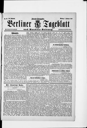 Berliner Tageblatt und Handels-Zeitung vom 07.02.1910
