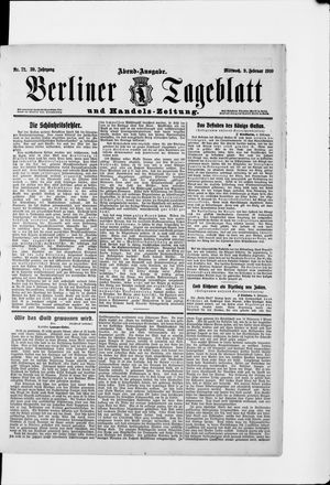 Berliner Tageblatt und Handels-Zeitung vom 09.02.1910