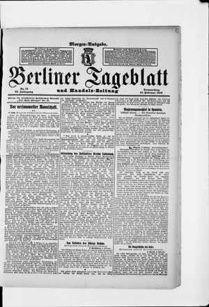 Berliner Tageblatt und Handels-Zeitung vom 10.02.1910