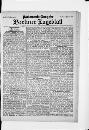 Berliner Tageblatt und Handels-Zeitung vom 11.02.1910