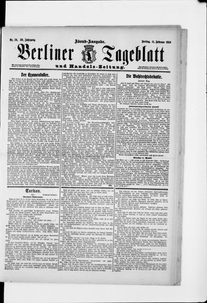Berliner Tageblatt und Handels-Zeitung vom 11.02.1910