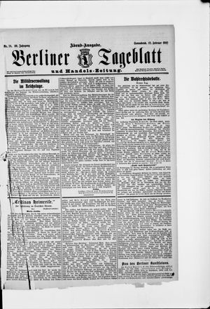 Berliner Tageblatt und Handels-Zeitung vom 12.02.1910
