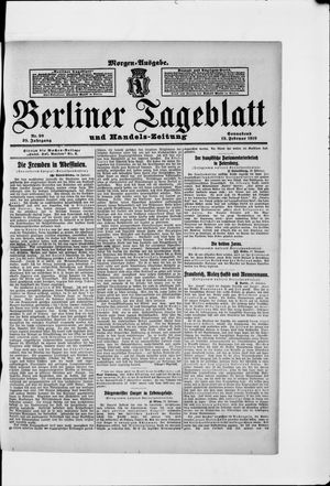 Berliner Tageblatt und Handels-Zeitung vom 19.02.1910