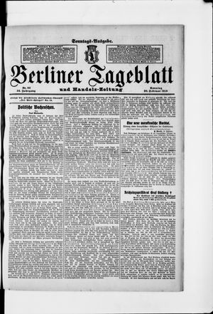 Berliner Tageblatt und Handels-Zeitung vom 20.02.1910