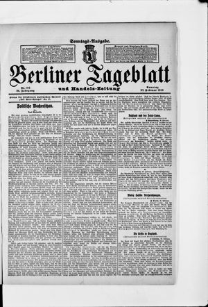 Berliner Tageblatt und Handels-Zeitung vom 27.02.1910