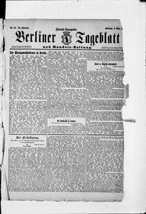 Berliner Tageblatt und Handels-Zeitung vom 02.03.1910