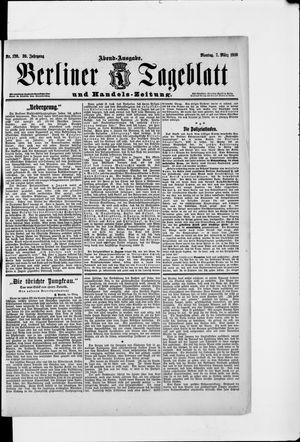 Berliner Tageblatt und Handels-Zeitung vom 07.03.1910