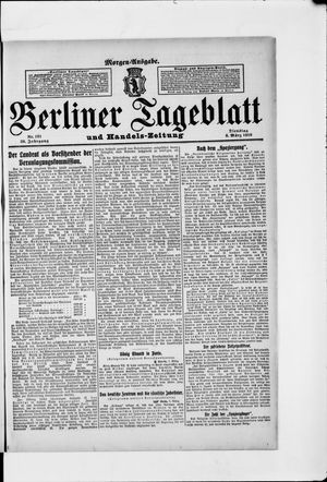 Berliner Tageblatt und Handels-Zeitung on Mar 8, 1910