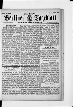 Berliner Tageblatt und Handels-Zeitung vom 08.03.1910