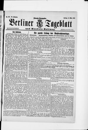 Berliner Tageblatt und Handels-Zeitung vom 11.03.1910