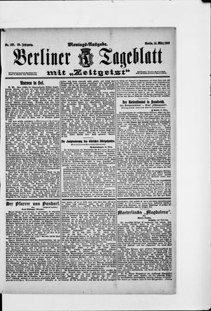 Berliner Tageblatt und Handels-Zeitung vom 14.03.1910