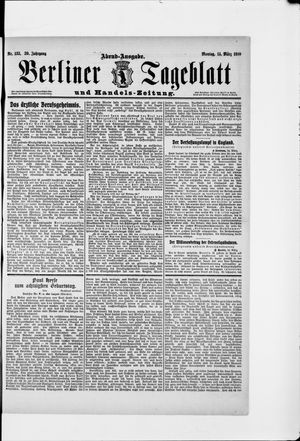 Berliner Tageblatt und Handels-Zeitung vom 14.03.1910