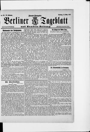 Berliner Tageblatt und Handels-Zeitung vom 15.03.1910