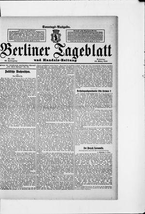 Berliner Tageblatt und Handels-Zeitung vom 20.03.1910