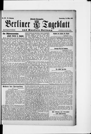 Berliner Tageblatt und Handels-Zeitung vom 24.03.1910