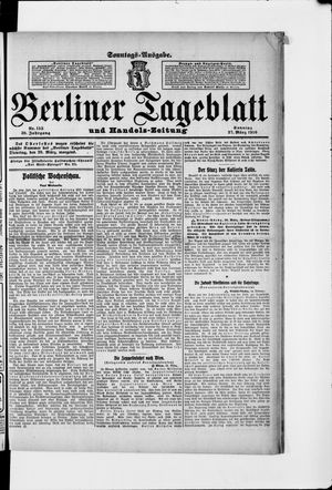 Berliner Tageblatt und Handels-Zeitung vom 27.03.1910