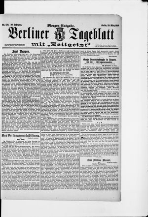 Berliner Tageblatt und Handels-Zeitung vom 29.03.1910