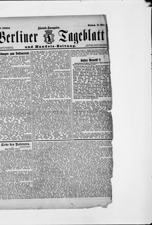 Berliner Tageblatt und Handels-Zeitung vom 30.03.1910