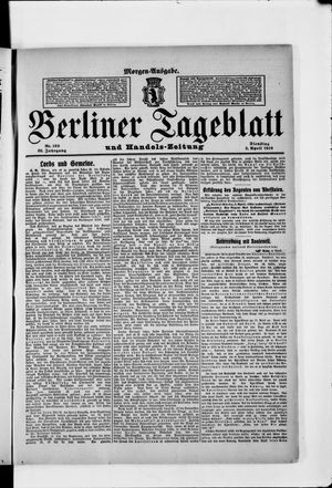 Berliner Tageblatt und Handels-Zeitung vom 05.04.1910