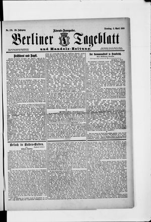 Berliner Tageblatt und Handels-Zeitung vom 05.04.1910