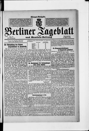 Berliner Tageblatt und Handels-Zeitung on Apr 9, 1910