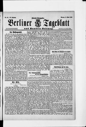 Berliner Tageblatt und Handels-Zeitung vom 11.04.1910