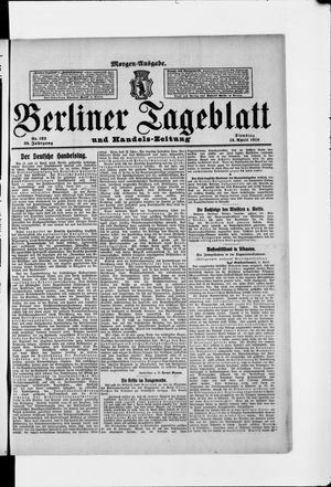 Berliner Tageblatt und Handels-Zeitung vom 12.04.1910
