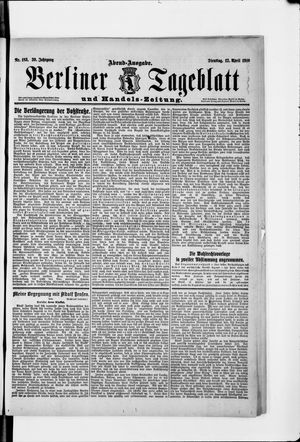 Berliner Tageblatt und Handels-Zeitung vom 12.04.1910