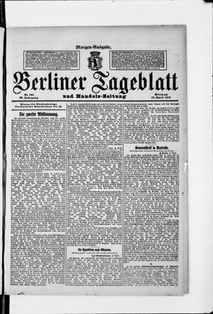 Berliner Tageblatt und Handels-Zeitung on Apr 13, 1910