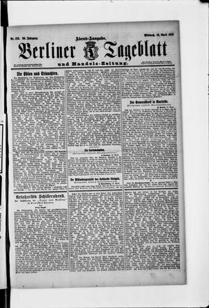 Berliner Tageblatt und Handels-Zeitung vom 13.04.1910