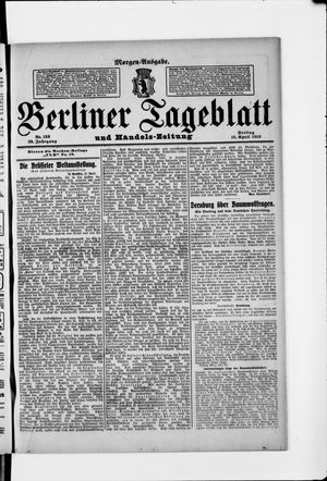 Berliner Tageblatt und Handels-Zeitung vom 15.04.1910