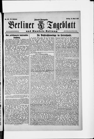 Berliner Tageblatt und Handels-Zeitung vom 15.04.1910