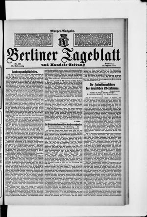 Berliner Tageblatt und Handels-Zeitung vom 19.04.1910