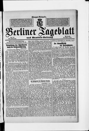 Berliner Tageblatt und Handels-Zeitung vom 20.04.1910