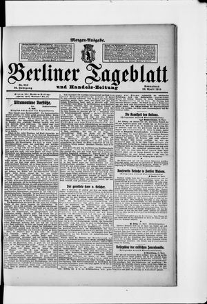 Berliner Tageblatt und Handels-Zeitung on Apr 23, 1910