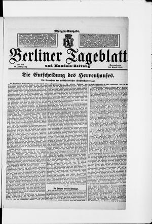Berliner Tageblatt und Handels-Zeitung vom 30.04.1910