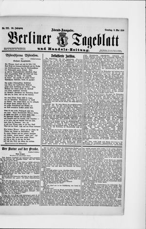 Berliner Tageblatt und Handels-Zeitung vom 03.05.1910