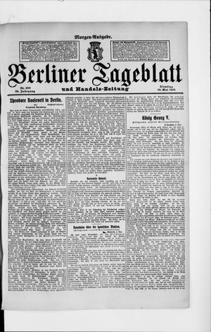 Berliner Tageblatt und Handels-Zeitung vom 10.05.1910
