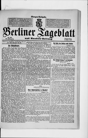 Berliner Tageblatt und Handels-Zeitung vom 12.05.1910