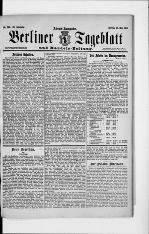Berliner Tageblatt und Handels-Zeitung vom 13.05.1910