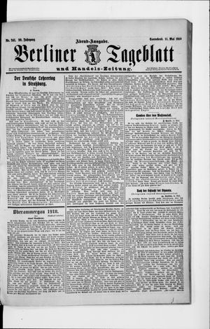 Berliner Tageblatt und Handels-Zeitung vom 14.05.1910