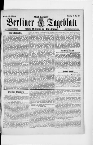 Berliner Tageblatt und Handels-Zeitung vom 17.05.1910