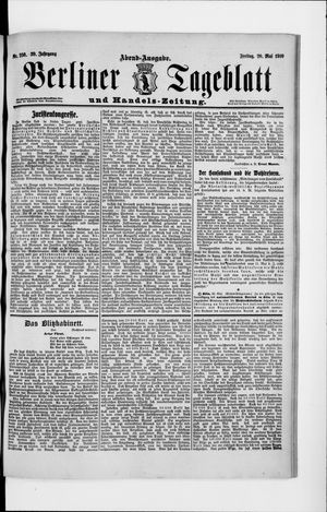 Berliner Tageblatt und Handels-Zeitung vom 20.05.1910
