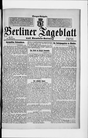 Berliner Tageblatt und Handels-Zeitung vom 21.05.1910