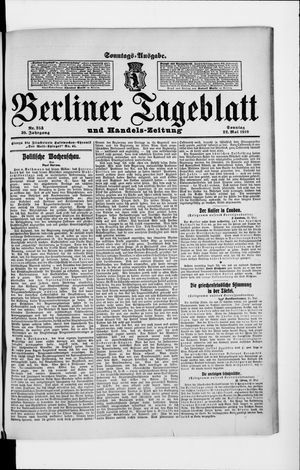Berliner Tageblatt und Handels-Zeitung vom 22.05.1910