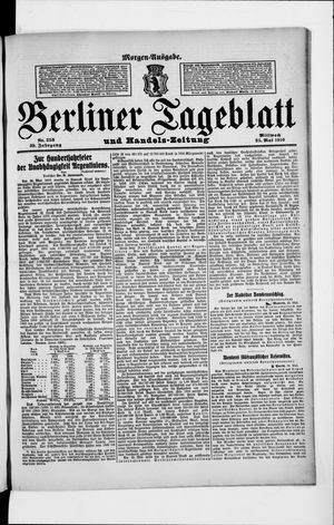 Berliner Tageblatt und Handels-Zeitung vom 25.05.1910